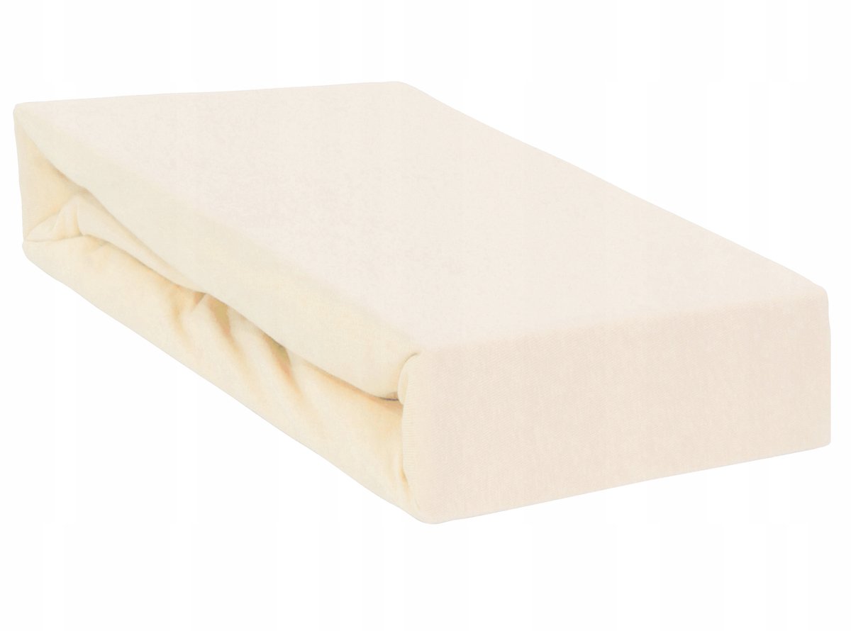 Gele Katoenen Hoeslaken met Elastiek voor Kinderbed 160x80 cm