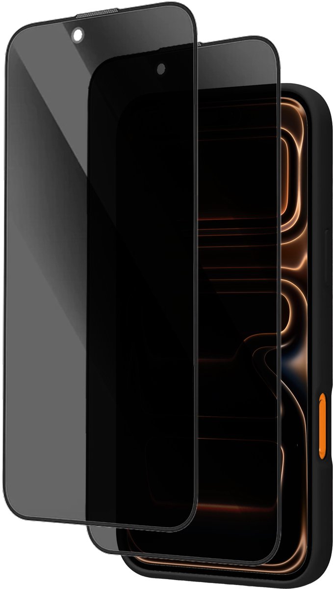 Xssive Hoesje geschikt voor iPhone 17 Pro Max - Met 2x Privacy Screen Protectors - Zwart
