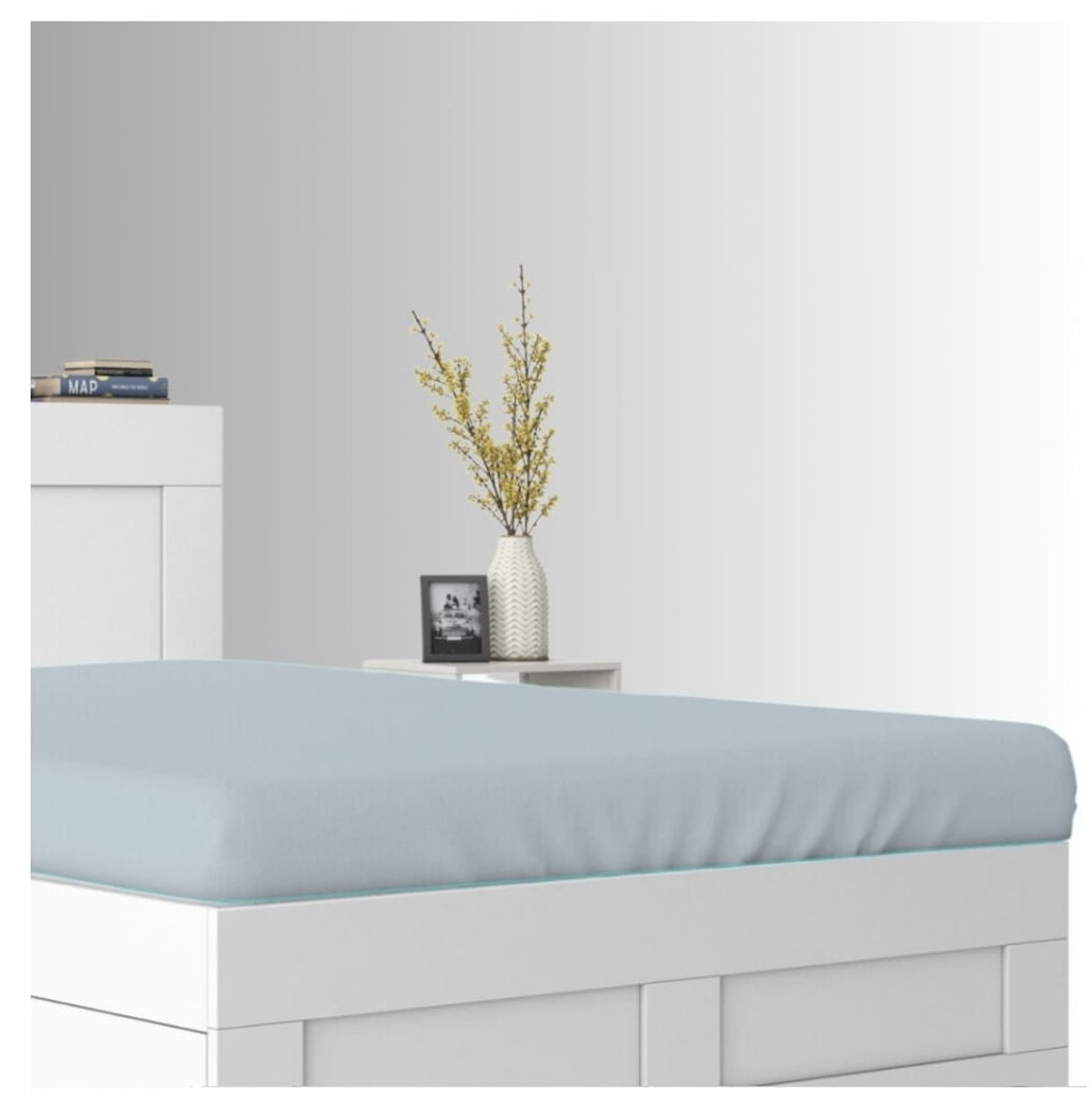 Frotte hoeslaken met elastiek voor ledikant 60x120 cm lichtgrijs