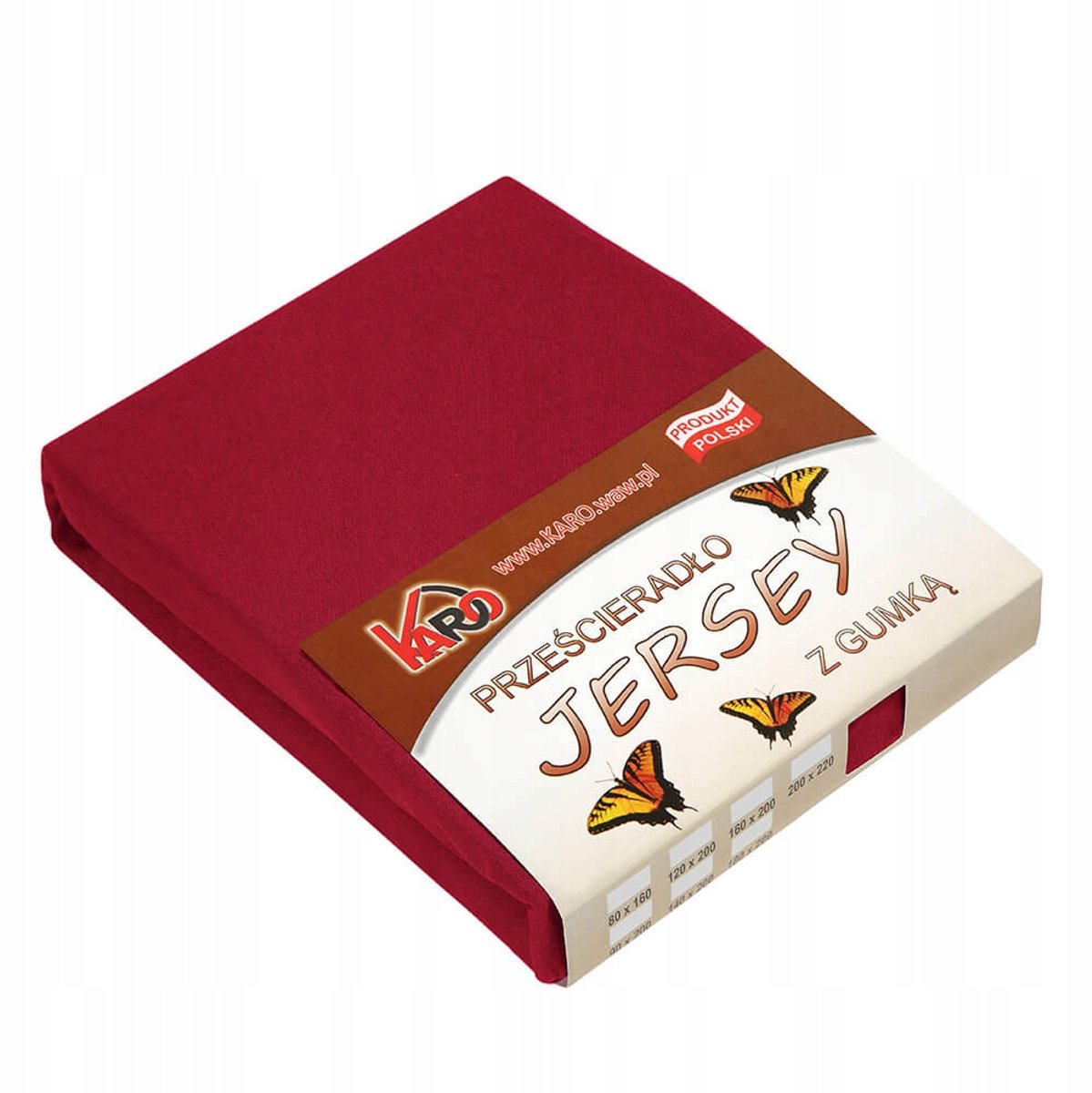 Jersey Hoeslaken met Elastiek 90x200 cm - Bordeaux Rood