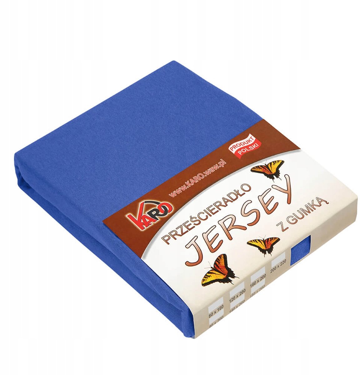 Jersey hoeslaken met elastiek 80x160 cm saffierblauw