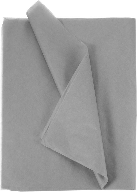 Zijdepapier – 50x70 Cm – 14 G – Grijs – 25 Vellen – Voor Vouwwerk, Verpakking En Creatieve Projecten