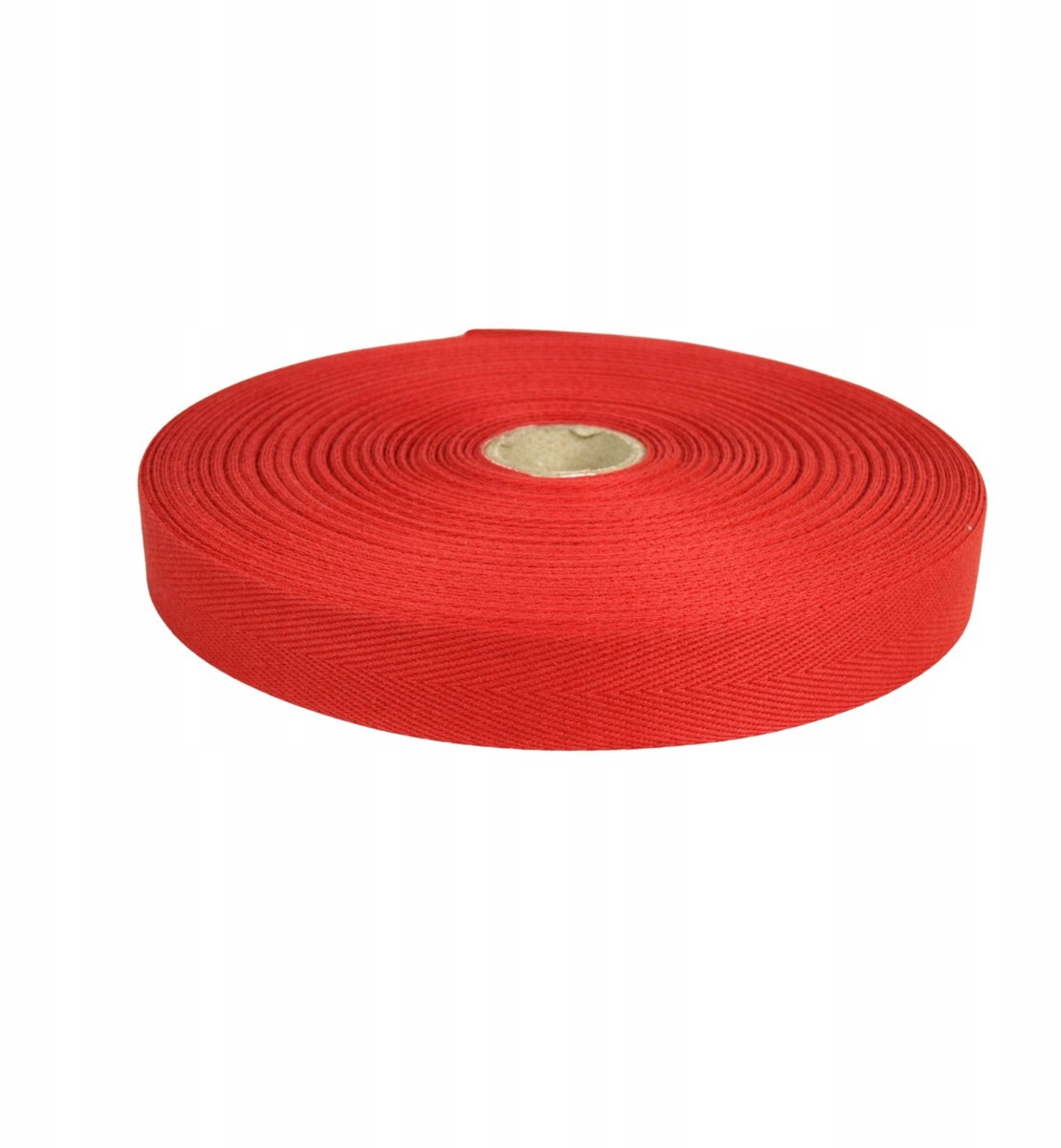Rode Visgraat Band 10mm - 50m Katoen Polyester - Ariadna