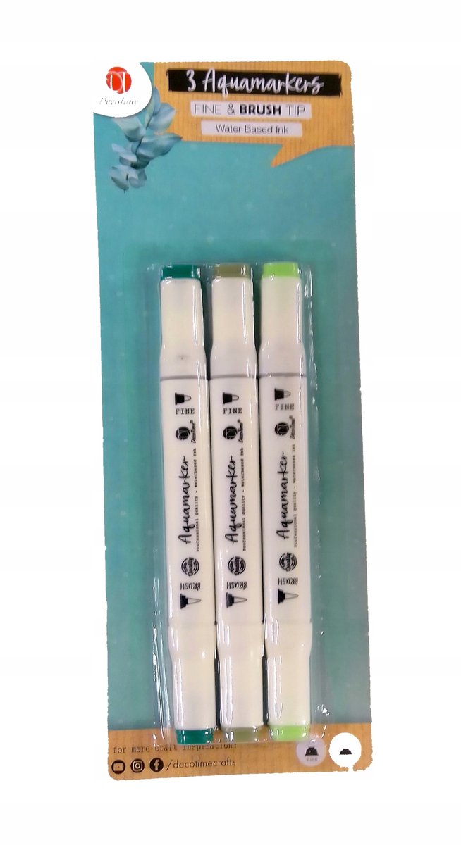 Aquamarker Dubbele Punten - 3 stuks