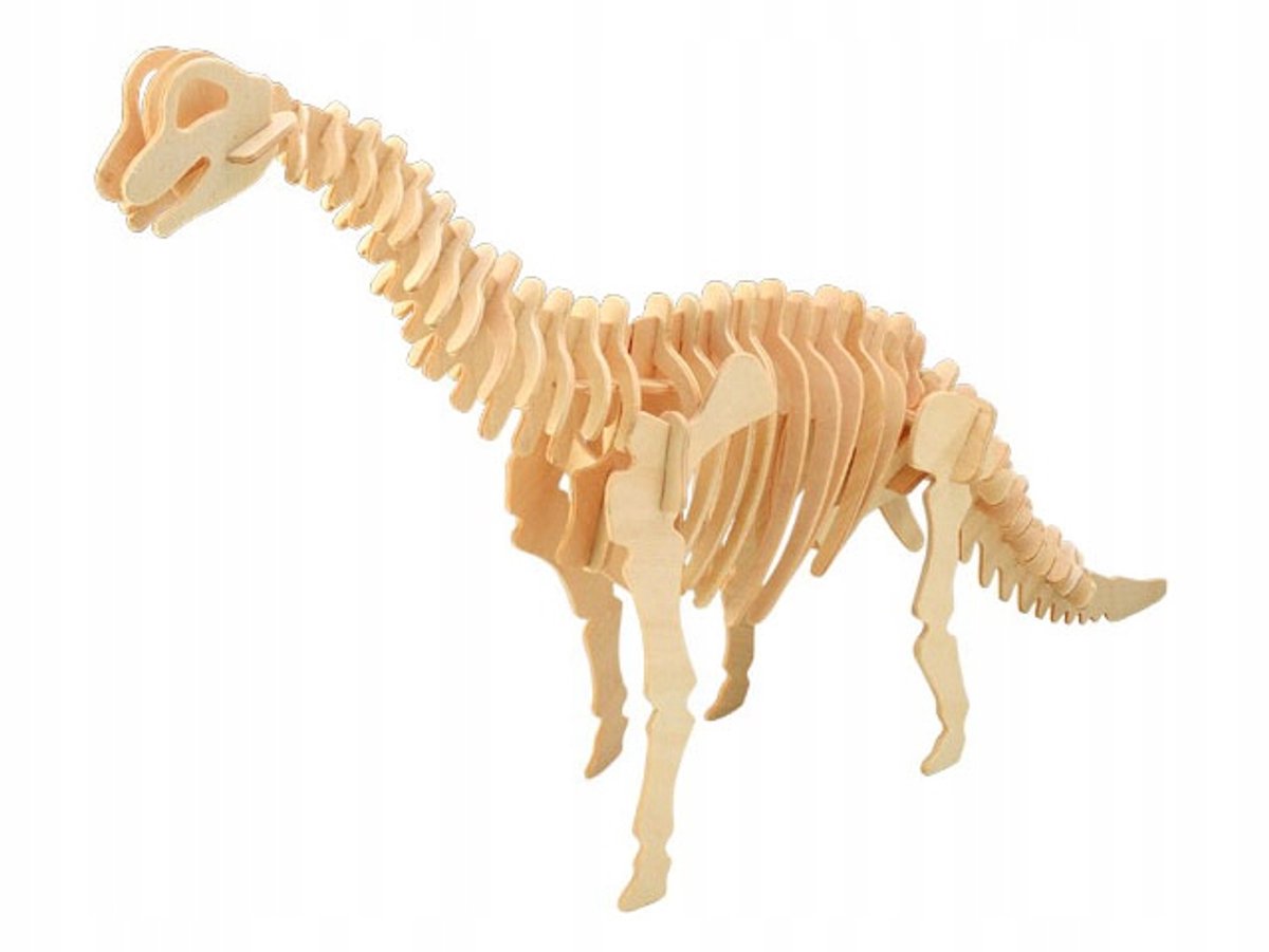 Houten 3D Puzzel Brachiosaurus - Educatief Bouwpakket