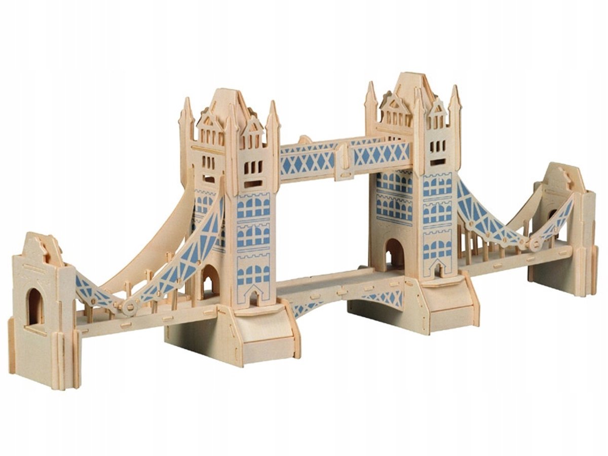 3D Houten Puzzel Tower Bridge - Educatief Bouwpakket