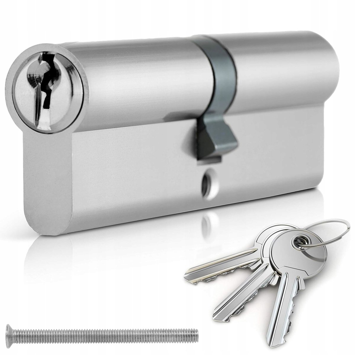 Cilinder 30/30 Nikkel Satiné met 3 Sleutels