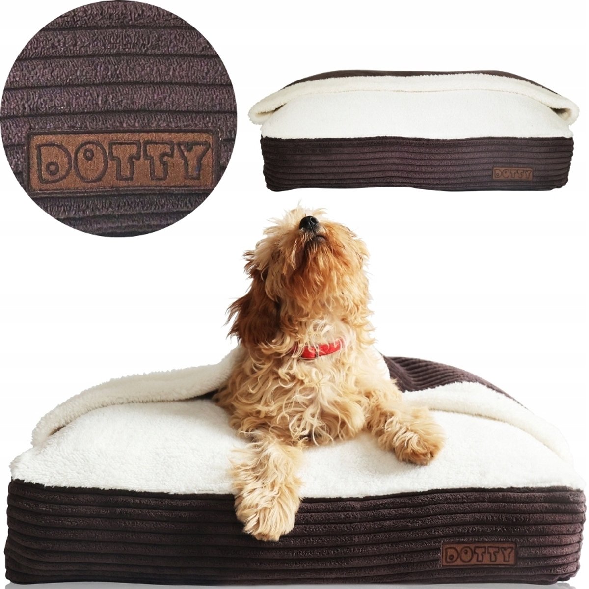 DOTTY Hondennestje Nerts Bruin Teddy - Zacht & Knus - Maat XS