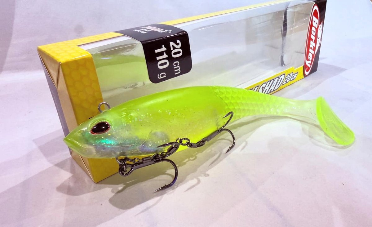 Berkley PowerBait CullShad Diep 20cm 110g Lime Ice - Roofvis aas