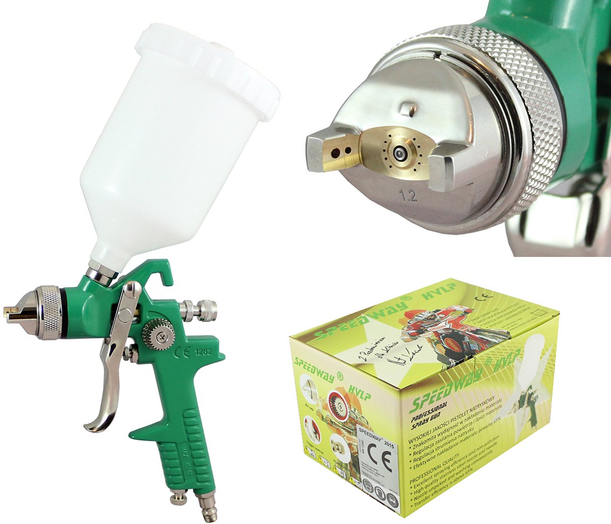 Spuitpistool SPEEDWAY HVLP 1.2mm - Hoge Efficiëntie Lakspuit