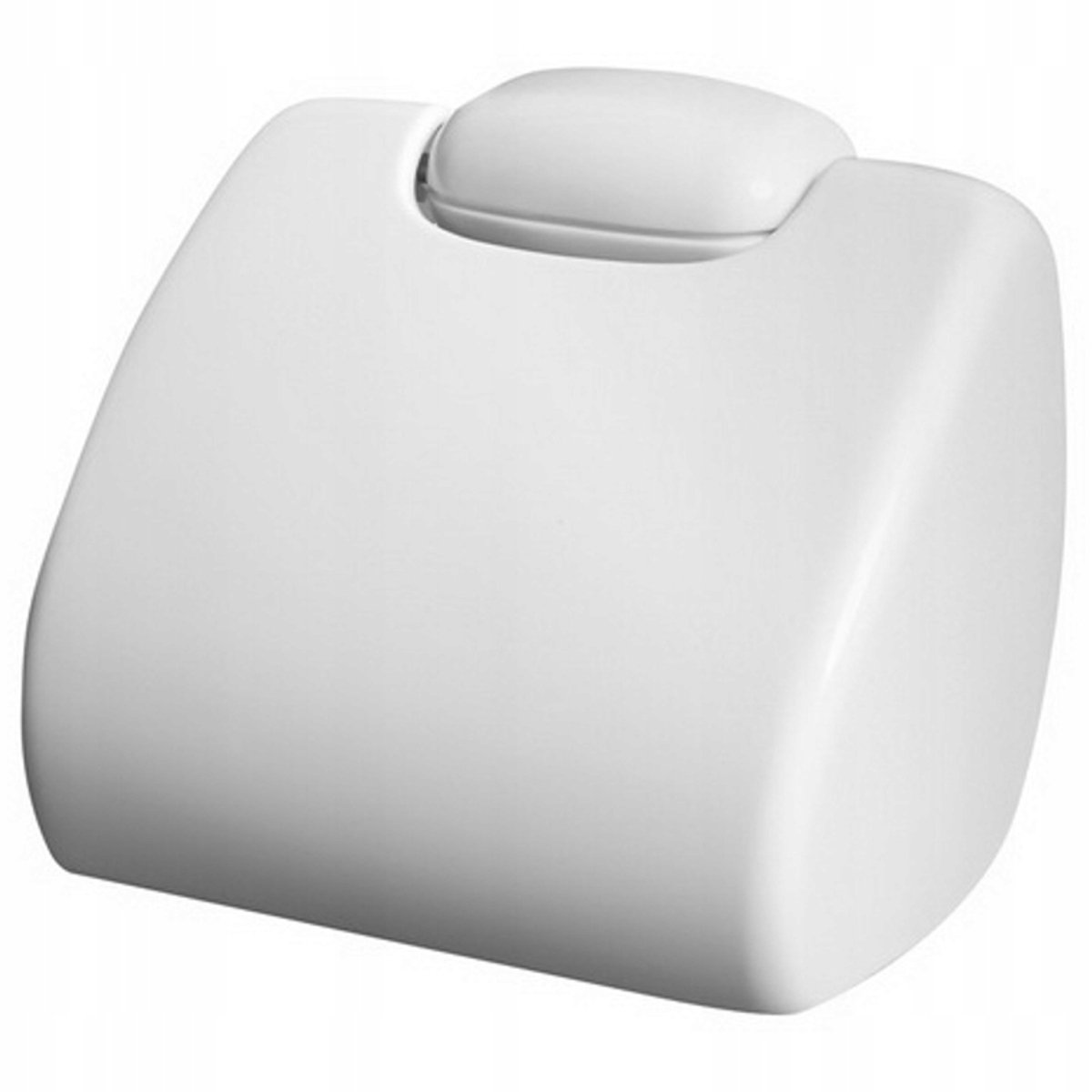 Bisk Toiletrolhouder met Kap - Witte Kunststof Wandhouder
