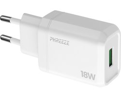Usb adapter 18w - quick charge (5v/3a) Usb stekker - Oplader - Wit - Phreeze