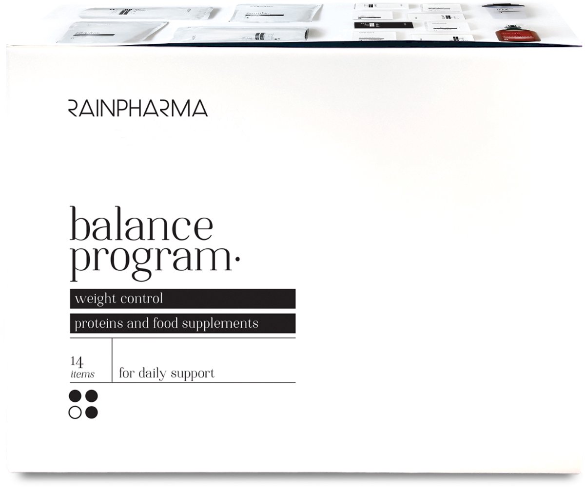 RAINPHARMA BALANCE BOX (voedingsprogramma dat inzet op duurzame gewichtscontrole door het aannemen van een gezonde levensstijl)