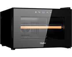 Wijnkoelkast - Wijn Klimaatkast voor 8 Flessen - Zwart - Instelbare Temperatuur van 5°C tot 18°C - Wijnkoelkast Liggend - Liggende Wijnkoeler