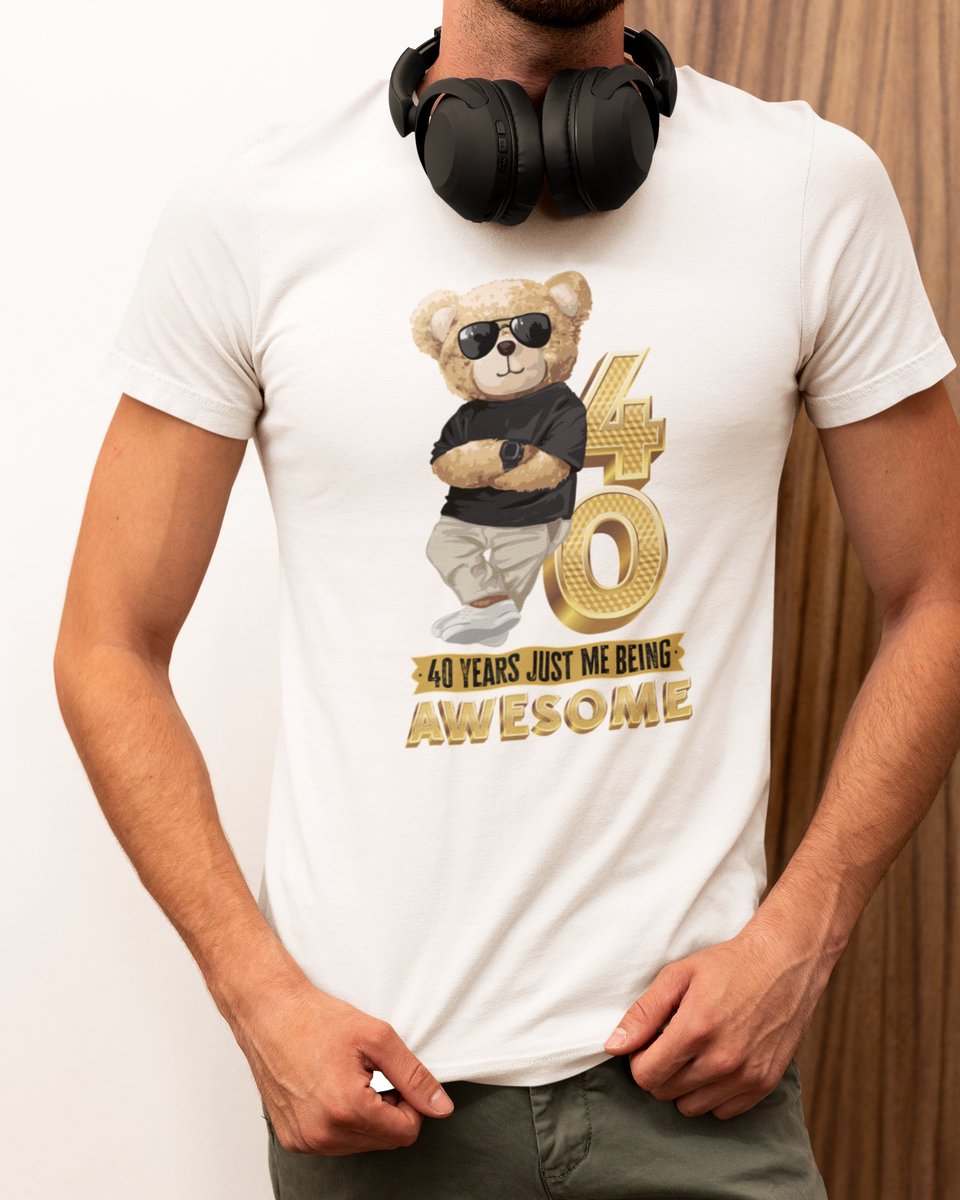 40 Jaar Verjaardag cadeau T-shirt - Wit T-shirt Heren - Maat M - Verjaardag Cadeau Mannen - Limited Edition