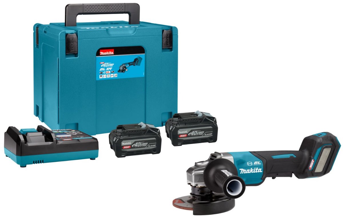 Makita GA029GU201 Accu haakse slijper 125mm XGT 40V Max 4.0Ah in Mbox