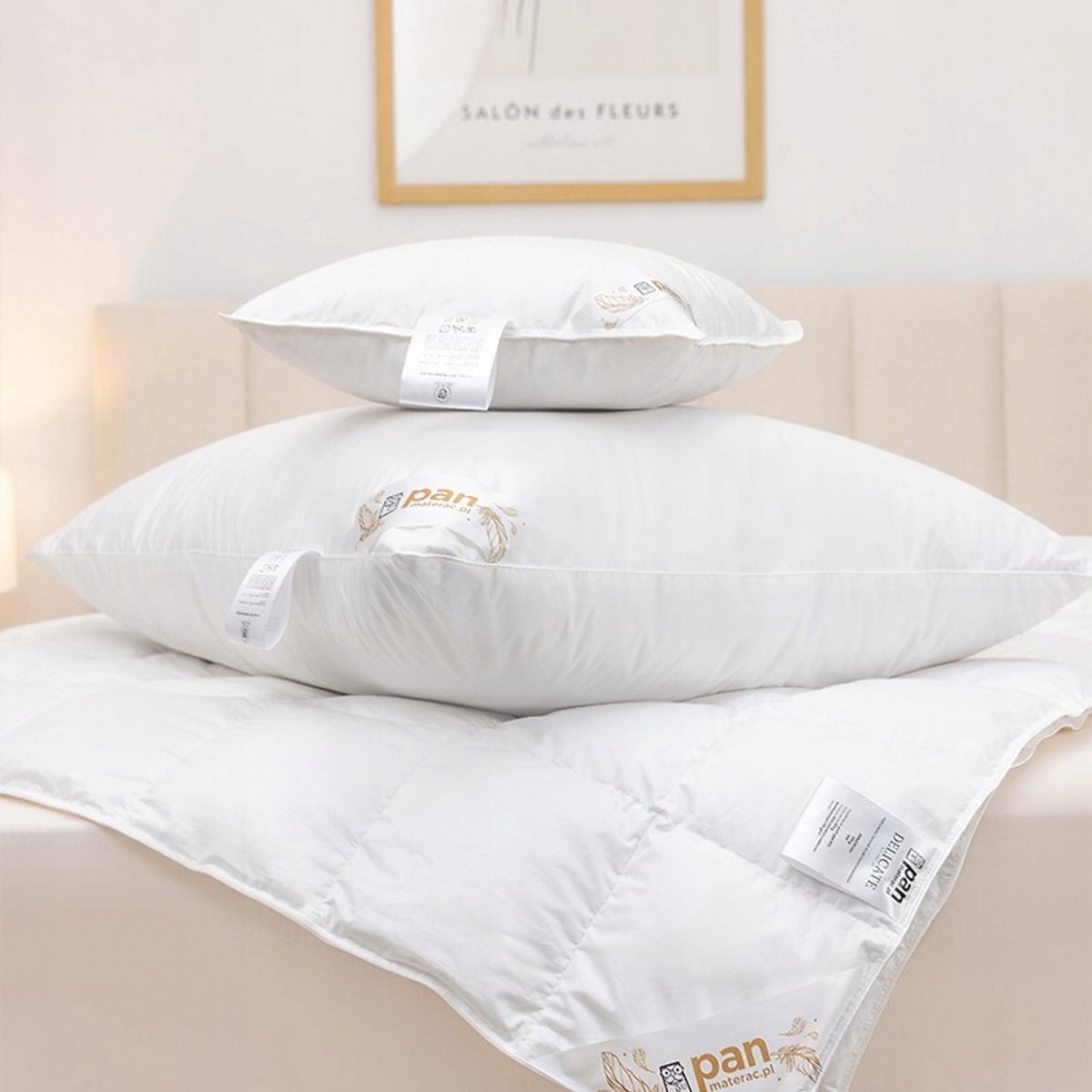 Luxe Ganzendons Kussen DELICATE 40x40cm - Pan Materac