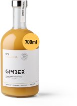 GIMBER Biologisch gemberconcentraat | 700 ml | alcoholvrije biologische drank van gember, citroen en kruiden, hoogwaardig