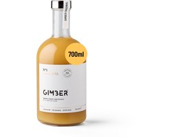 GIMBER Biologisch gemberconcentraat | 700 ml | alcoholvrije biologische drank van gember, citroen en kruiden, hoogwaardig