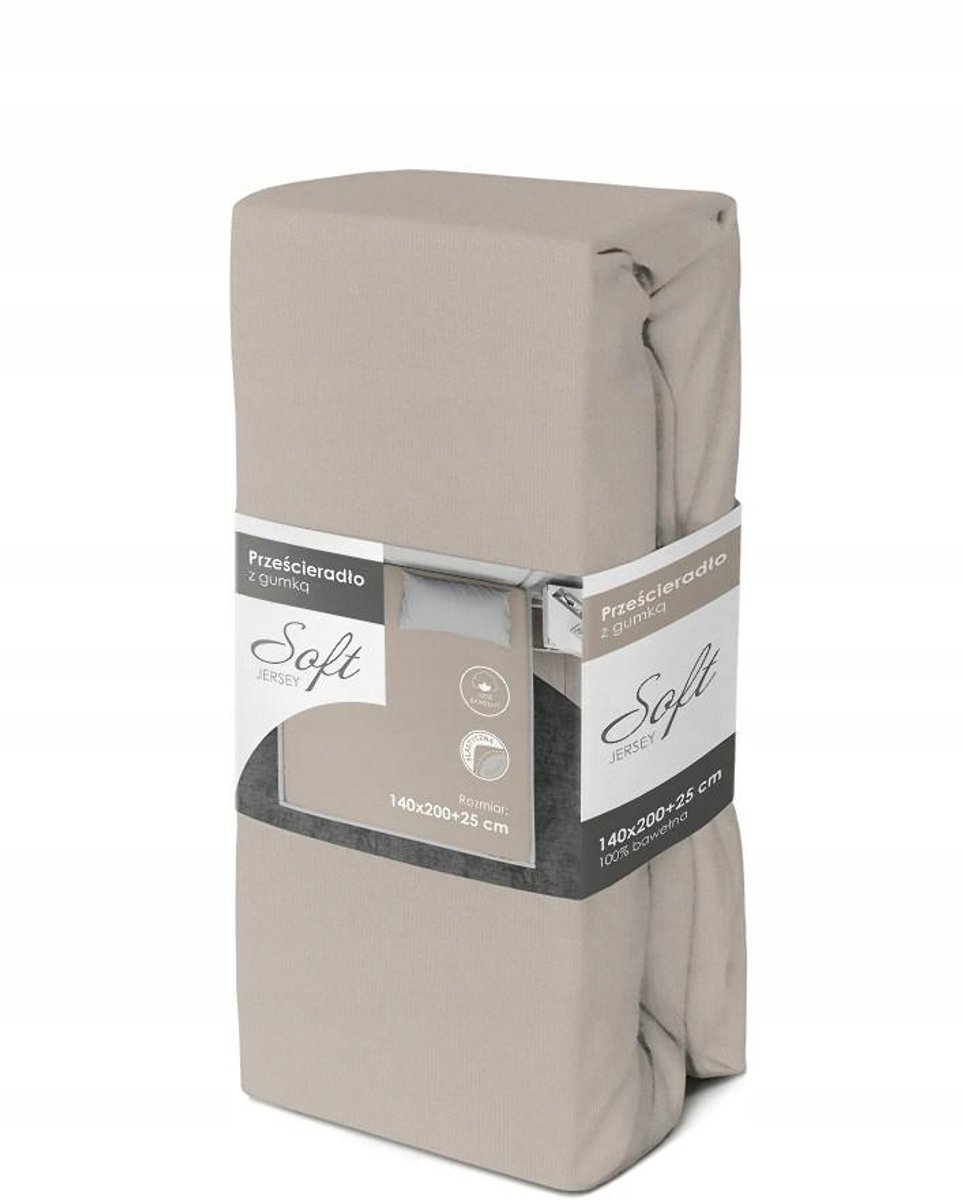 Jersey Hoeslaken Zacht 140x200cm Grijs - Max 25cm Matrasdikte