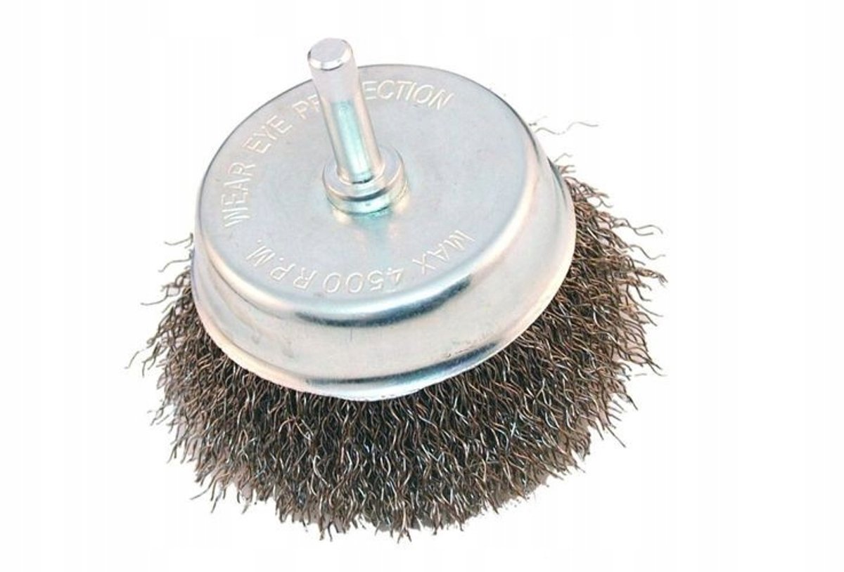 Stalen Draadborstel voor Boormachine 6mm Schacht 100mm Diameter