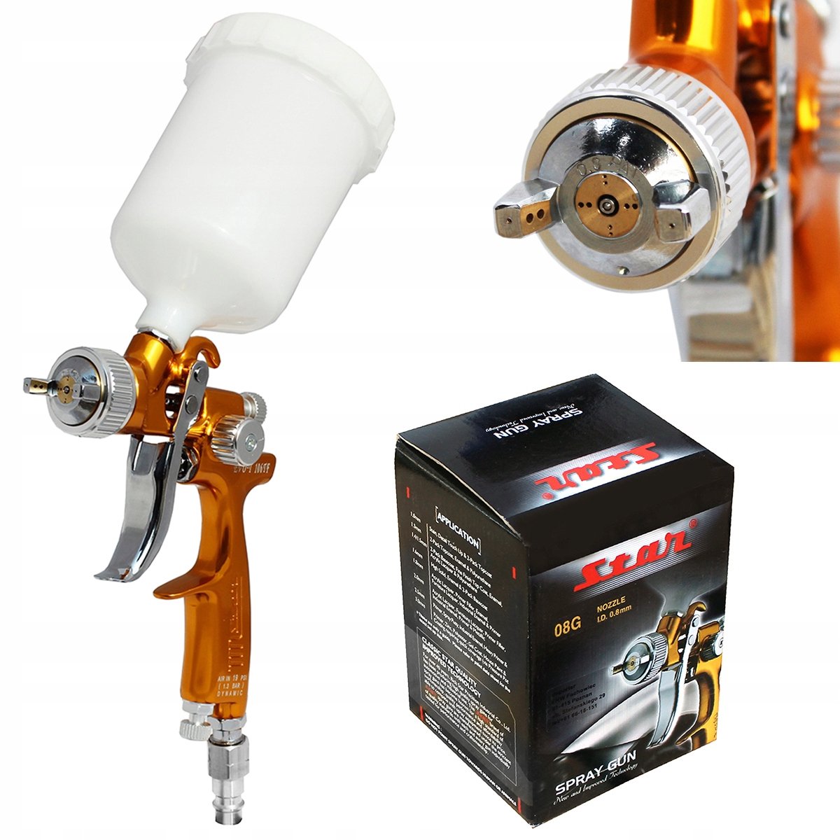 STAR EVO-T 106TF SLV spuitpistool 0,8 mm, 250ml tank