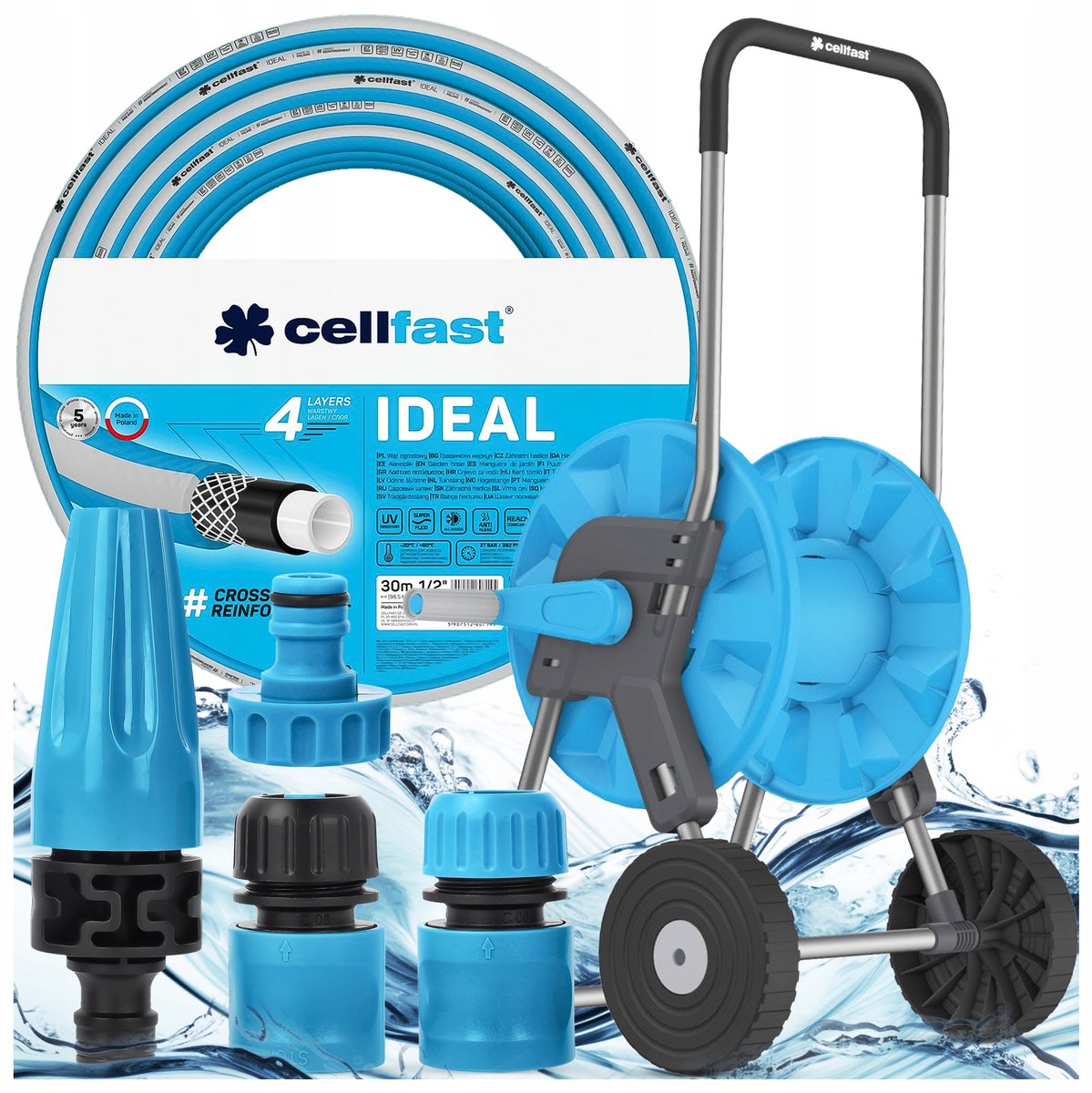 Cellfast Tuinslang 30m met Trolley & Sproeiset Basic