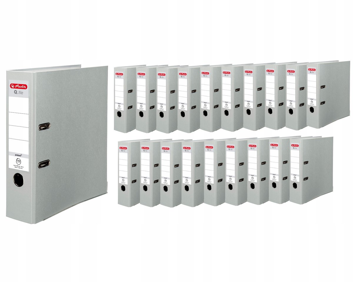 Herlitz Segregators A4 8cm 20 stuks - Grijs