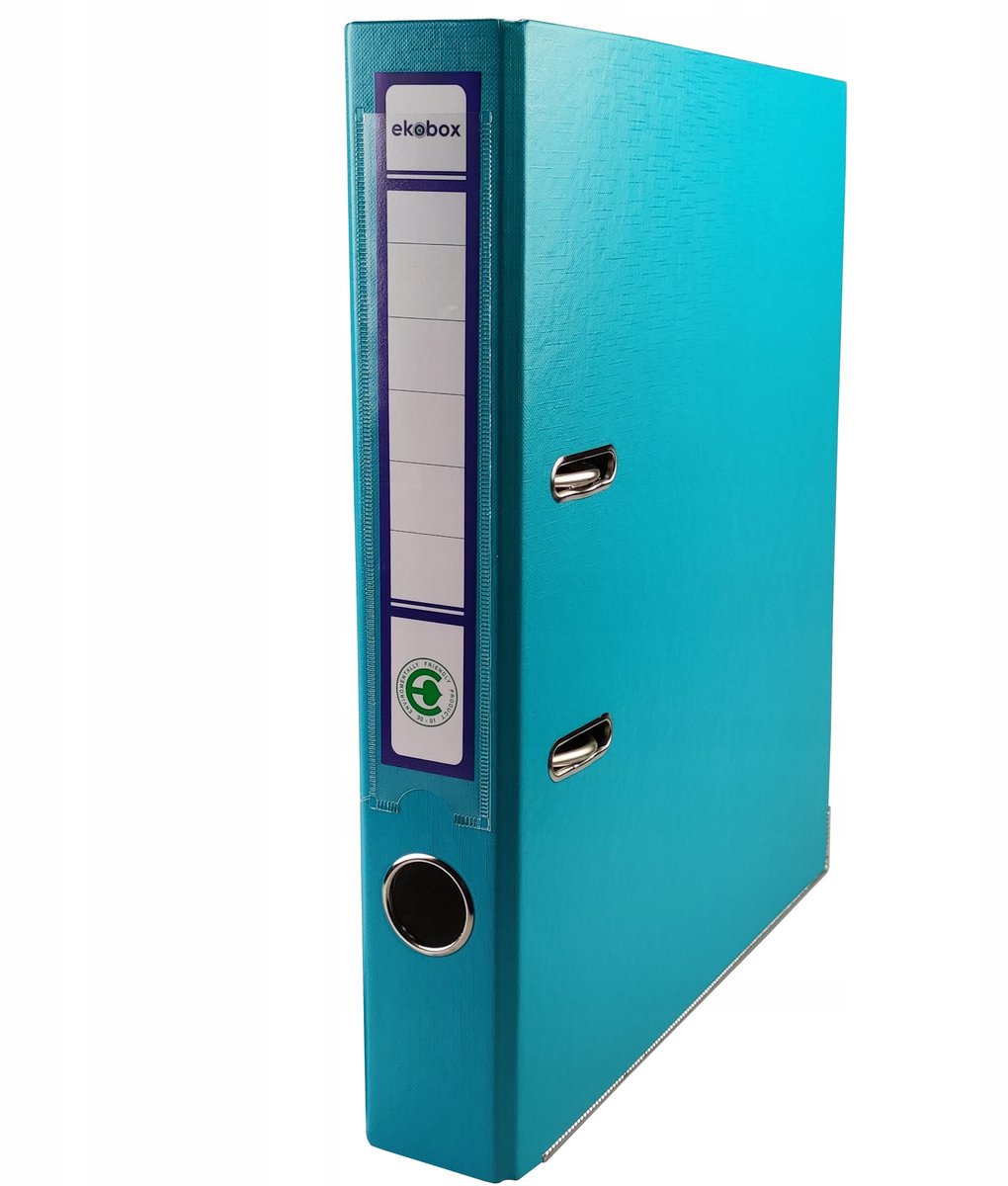 Ekobox Ringband A4 50mm Turquoise Blauw - Documenten Organiseren