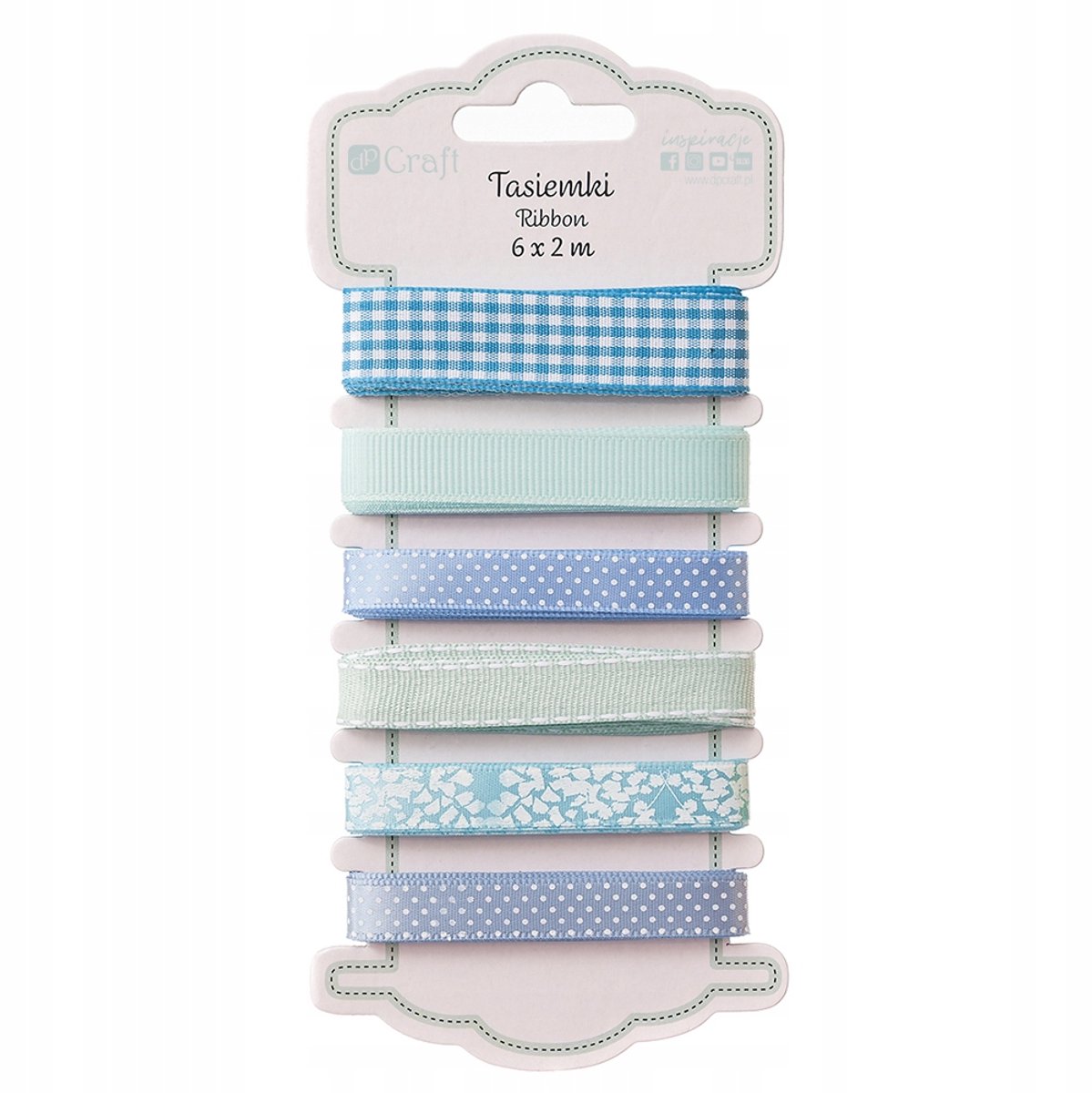 Decoratieve Lintjes Blauw 6 Patronen 2m - dpCraft Satijn & Grosgrain