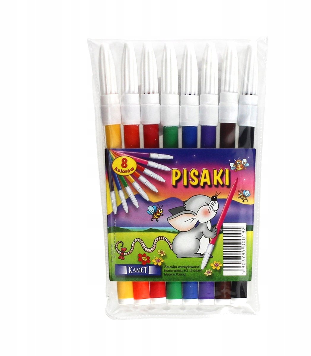 Kamet Stiften Set 8 Kleuren - Waterbasis, Giftvrij, 0.9-1mm Lijn