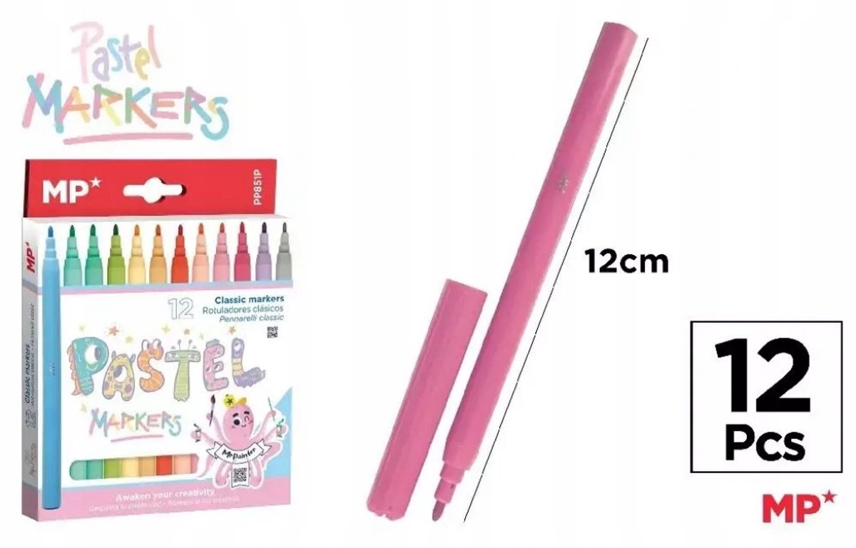 Pastel Stiften Set 12 Kleuren - MP Main Paper