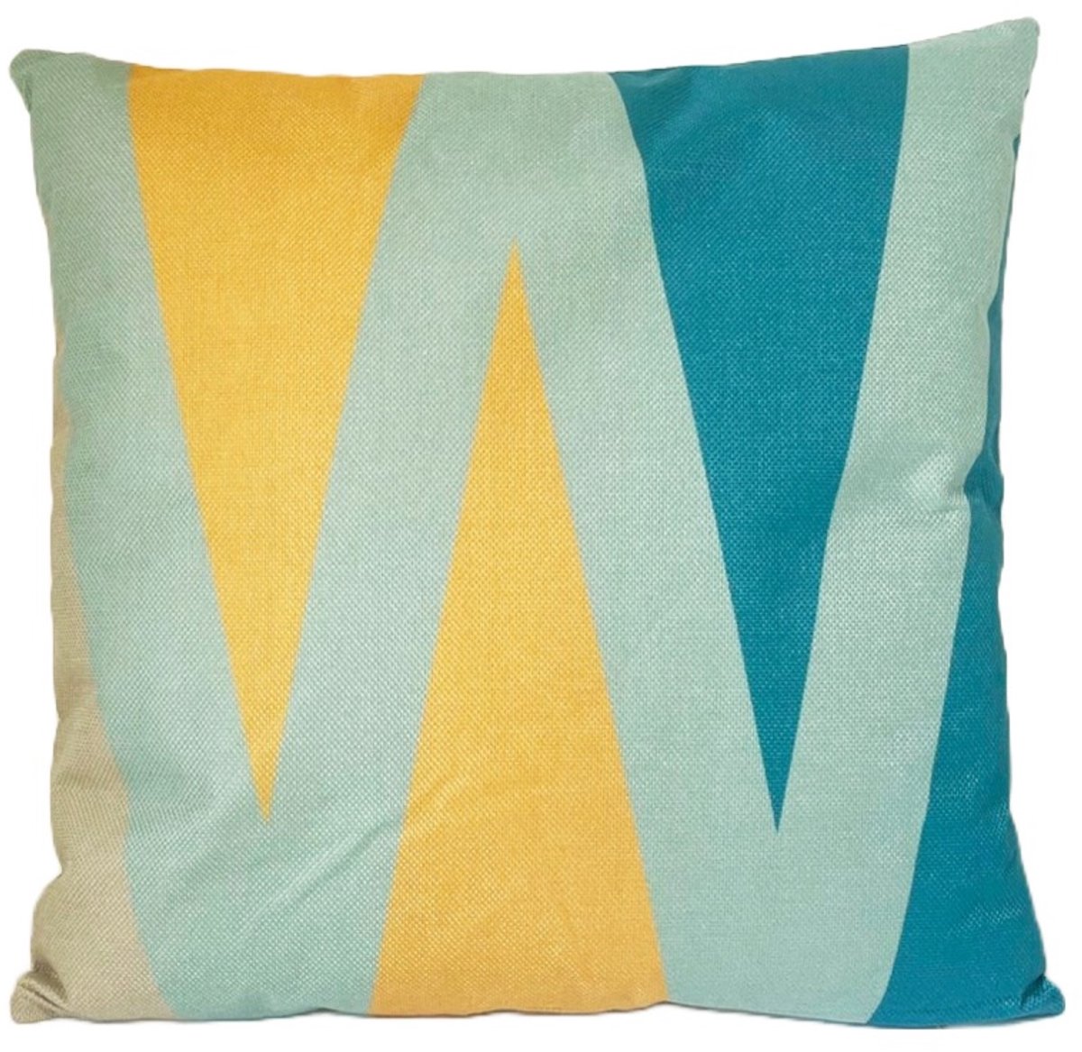 Decoratief Kussen 45x45 Jute Linnen Turquoise Pastel
