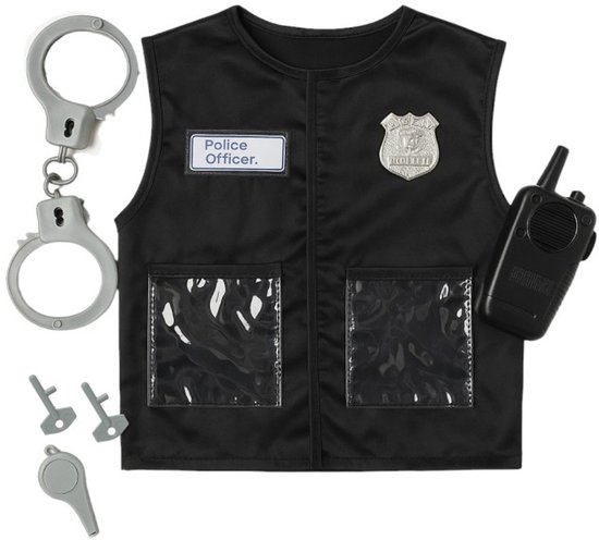 Goodz4All Verkleedkleding Carnavalskleding Kind Politie Agent Kostuum Kinderen 3 tot 8 jaar