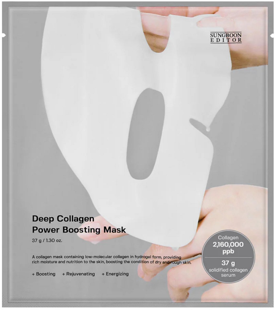 Sungboon Editor Deep Collagen Power Boosting Mask - Gecertificeerd K-Beauty Masker - Verstevigend & Poriënverfijning - 1 StuK