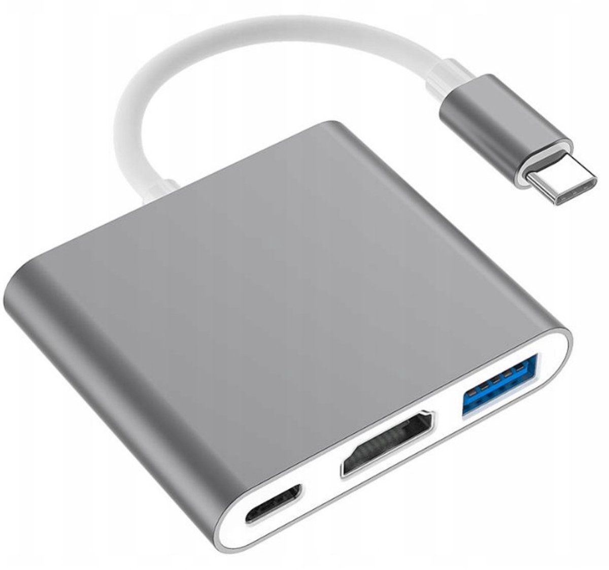 Adapter, 3-In-1, Usb Type C, Naar Hdmi, Space Grey, Co2