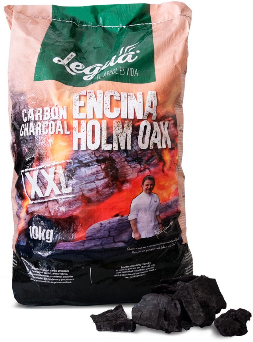 Legua Houtskool Steeneik XXL – 10kg – 100% Natuurlijk & Duurzaam – Restaurantkwaliteit BBQ