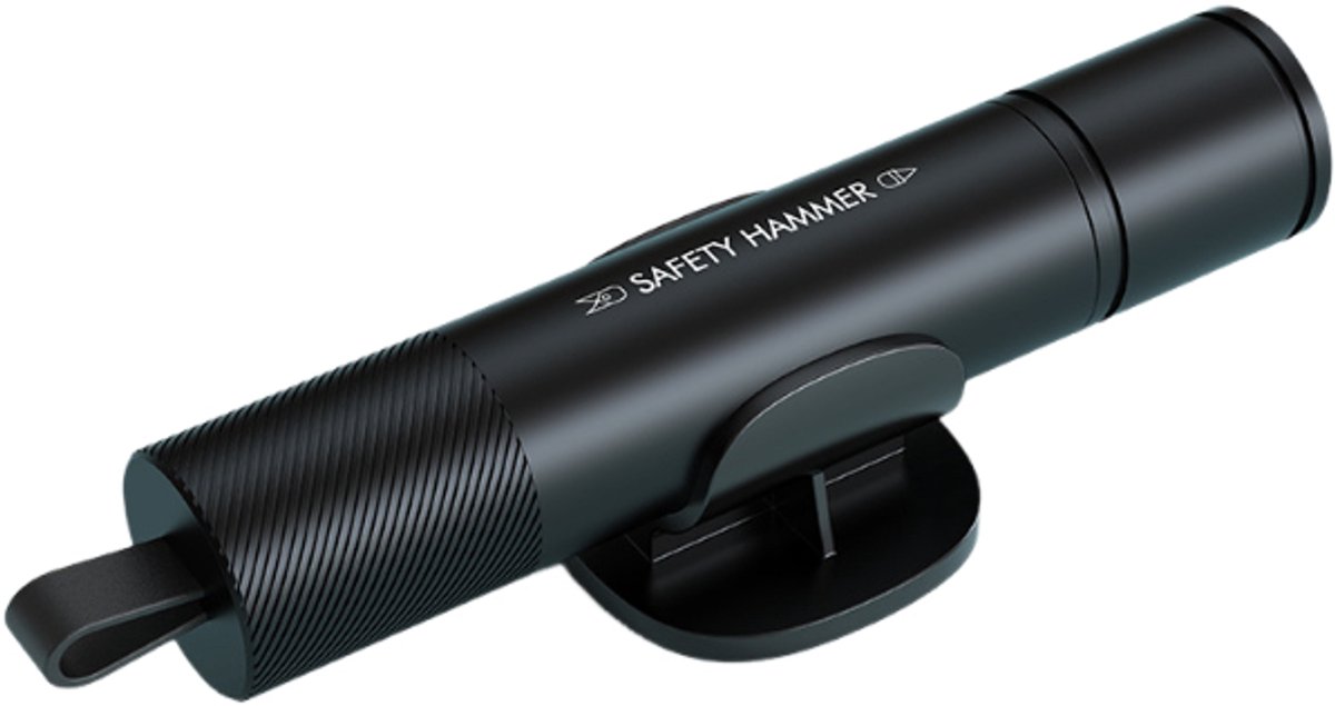 Image of 2-delige auto-ruitenbreker en gordelsnijderset, 2-in-1 gordelsnijder en ruitenbreker met 2 voetstukken en twee testglazen, compact hulpmiddel voor noodgevallen in de auto, essentieel accessoire voor de veiligheid in de auto