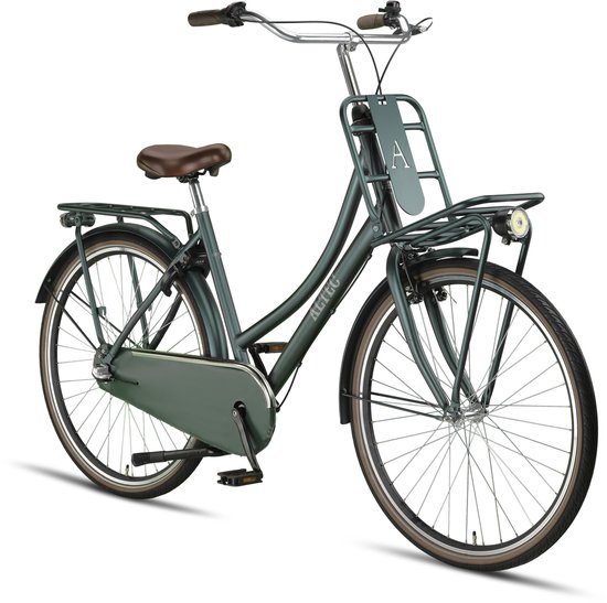Altec Transportfiets dames Vintage 28 Inch 53 cm Dames 3V Terugtraprem Donkergroen van Altec — afbeelding 3