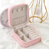Sieradendoosje - juwelendoosje - opbergdoosje - reisformaat - organiser - sieraden etui - travel case - ring - ketting - oorbellen - klein