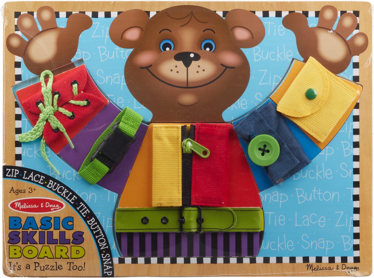 Melissa & Doug – Houten activiteitenbord – Basisvaardigheden