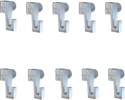 Artiteq Mini Haak – Set van 10 – Verstelbare Aluminium Haken 4 kg – Voor 2 mm Perlon Draad – Schilderij Ophangsysteem