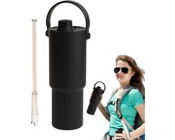 Thermosbeker 735 ml met keramische voering en rietje