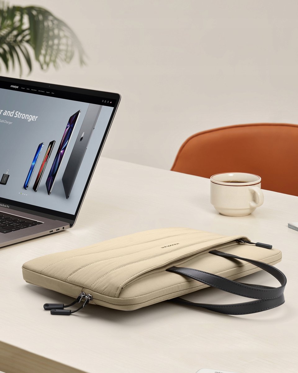 Innostyle Dames Laptoptas 13 14 Waterproof Carrylite Slim Beige