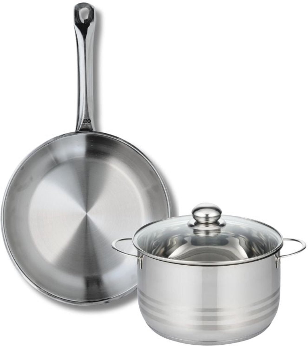Set van 1 Koekenpan 28 cm en 1 braadpan 20 cm Elo Profi Brillant