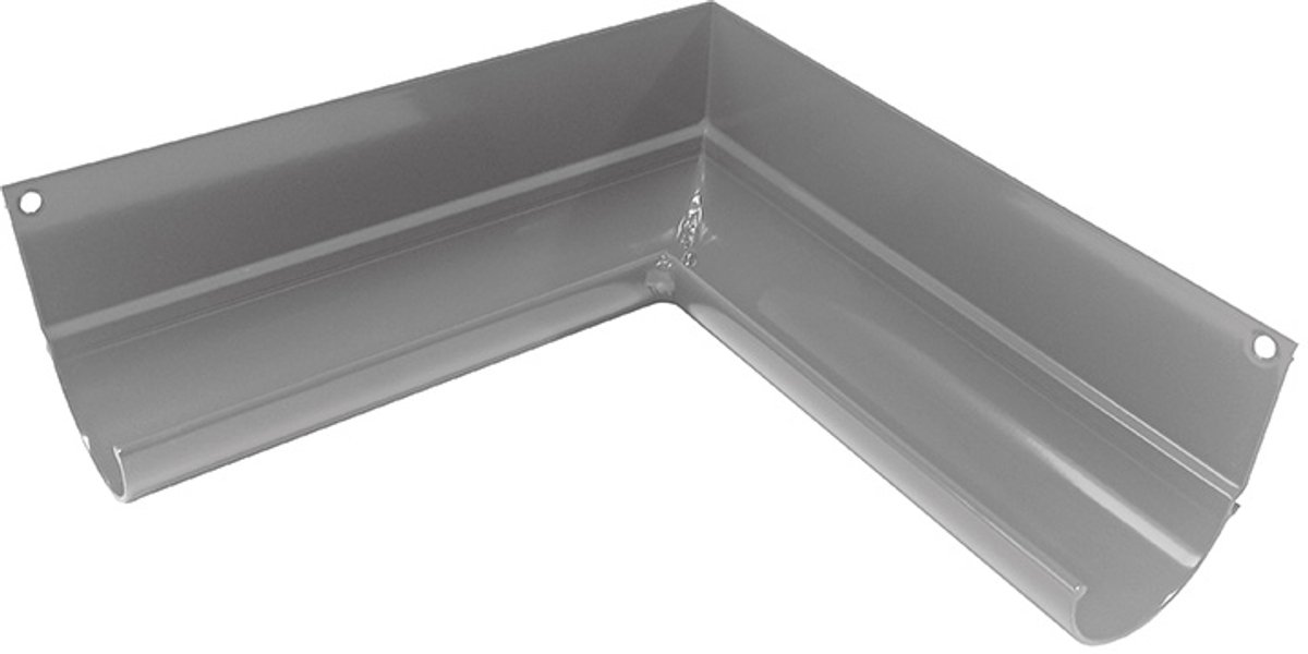 Renoplast® R50 aluminium goothoek | Binnenhoek 90° Grijs | Dakgoten Regengoot Dakafvoer Randprofielen van plaatstaal | Tuinhuisje Carport Terras Balkon plug-in kanaal | goot voor dak