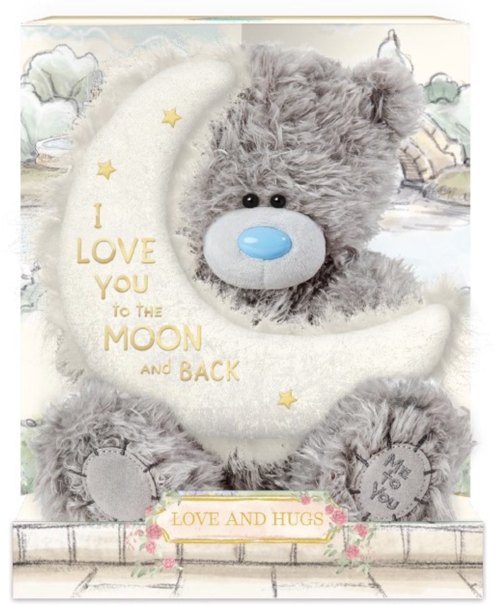 Knuffel - Beer - I love you to the moon and back - 19cm
