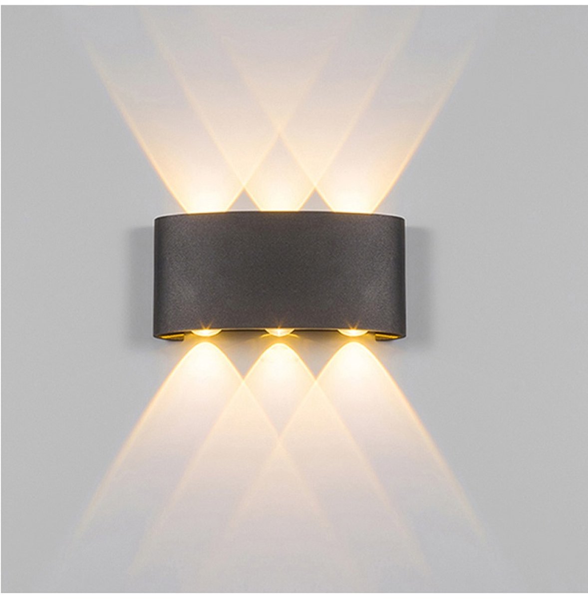 Wandlamp - Up en Down verlichting - 3 Lampen - Warm wit LED - Waterdicht - 6 W - Binnen EN Buiten - Sfeerverlichting