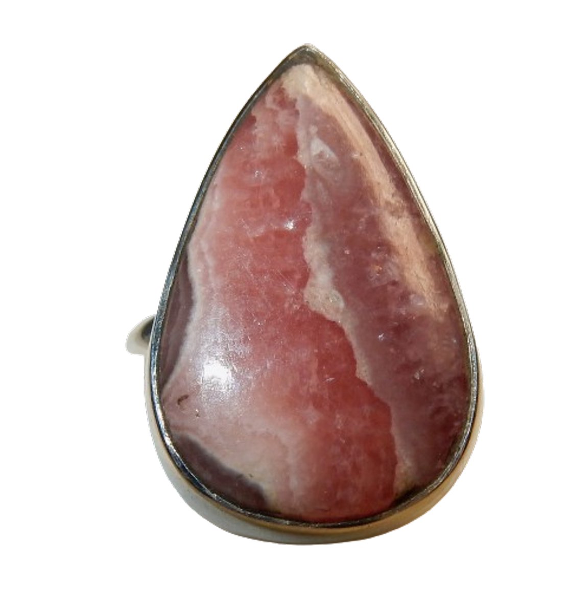 Zilveren Rhodochrosiet Ring Mt. 18.5