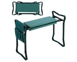 Livista Kniebank Tuinkruk – Opvouwbaar Kniebankje met Gereedschapstas - Kniesteun en Knielkussen – Tuin Kniekussen en Zitbank - Metaalframe – Comfortabel en Duurzaam